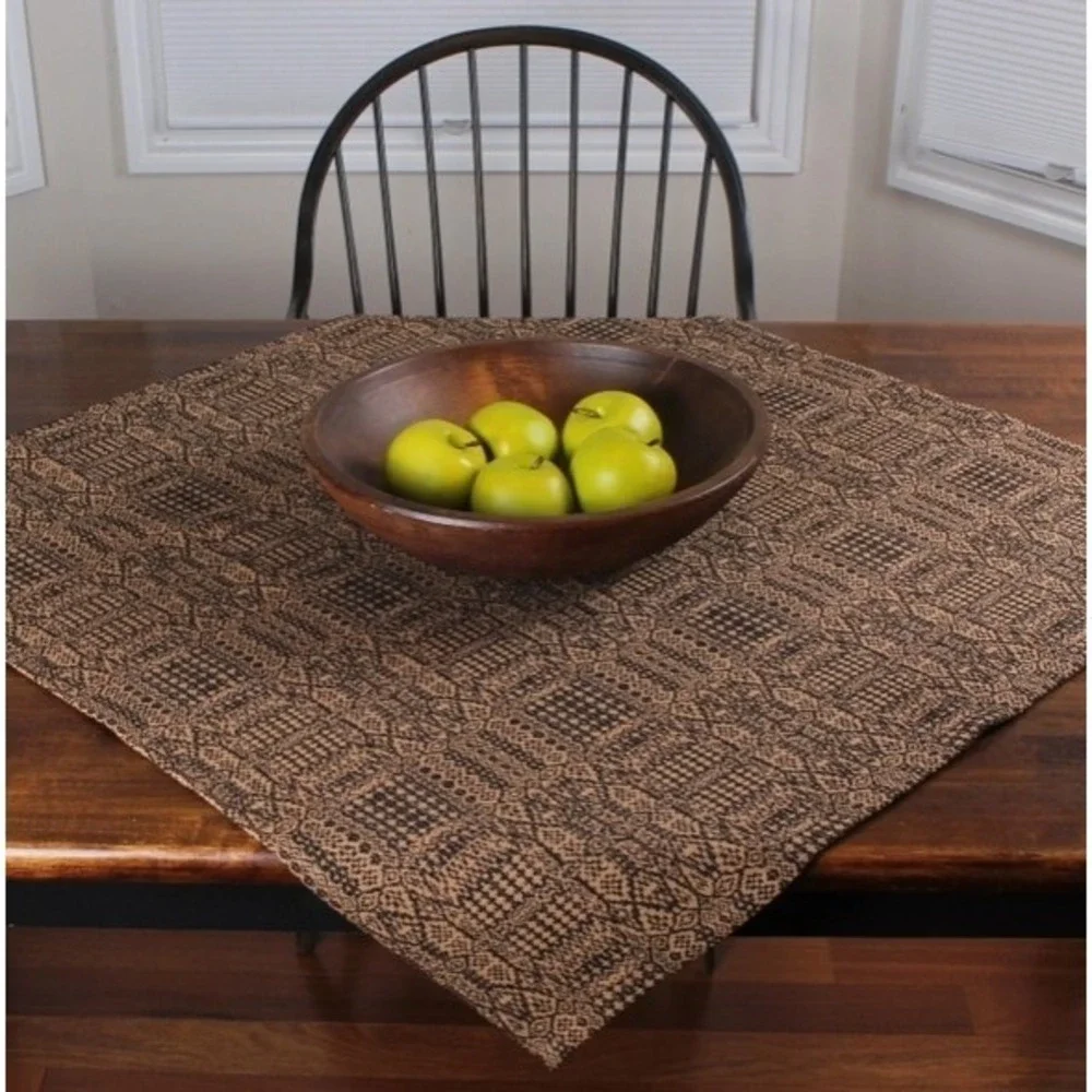 Primitive Colonial Birmingham Coverlet Table Square 36